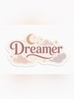 Dreamer Decorative Sticker - Pastel Pink & Cream